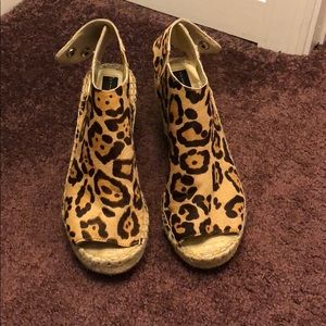 Steve Madden leopard print wedges